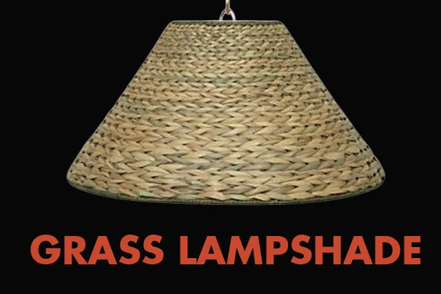 Natural lampshade of sea grass